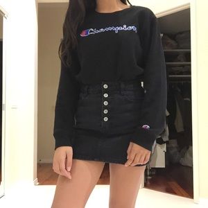 CHAMPION Black Sweatshirt Youth Large/Adult Small